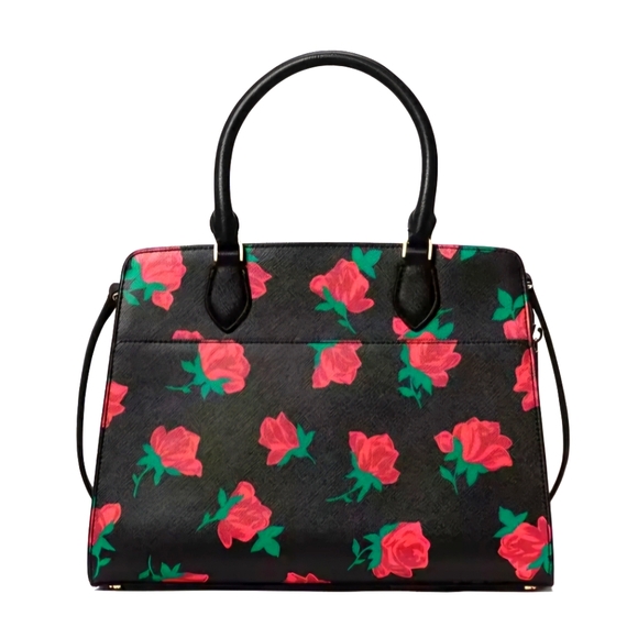 kate spade Handbags - Kate Spade Madison Rose Toss Printed Medium Satchel